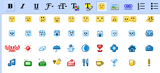 Nothing says I'm excited like a bouncing happy face emoticon.