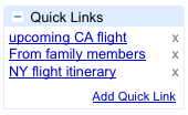 Use quick links to get anywhere in Gmail with one click. 